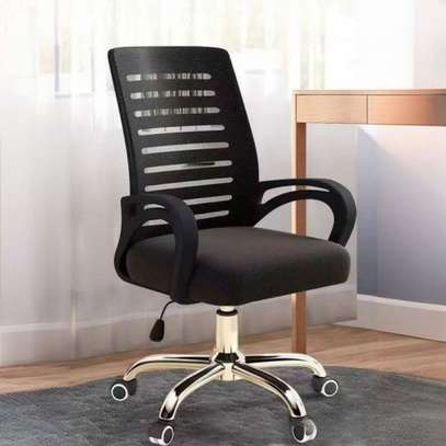 Office Chair: Strong Adjustable Mesh Heavy Duty Fabric Chair image 1