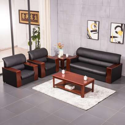 Commercial Reception Leather Sofa – Office Furniture image 4