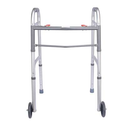 walking frame with wheels  (foldable) /adjustable height image 2