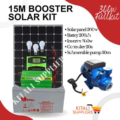solar fullkit 350watts with booster pump image 1