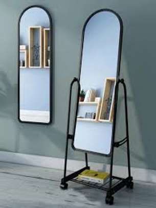 Black Metal Framed Home Dressing Mirror image 1
