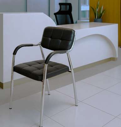 Office Chair: Padded Catalina Chrome Armchair image 1