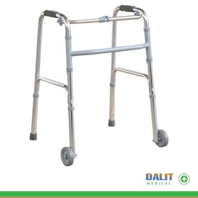 Foldable walker with wheels image 1