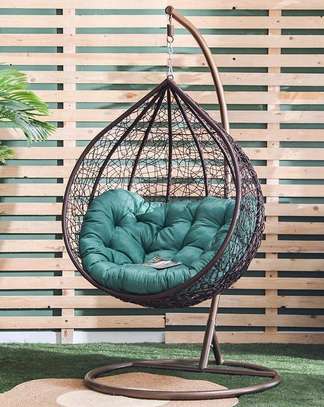 Outdoor Chair; Rattan Hammock Swing for Patios image 1