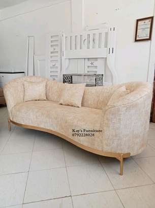 Modern curved sofa design image 1