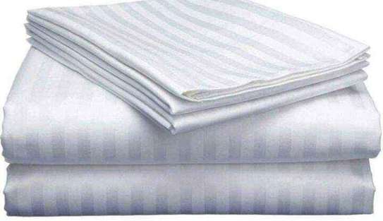 Pure cotton,pure white, stripped quality bedsheets image 12