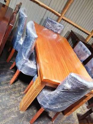 6 seater wooden dining image 2