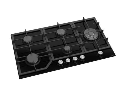 Mika Built-In Gas Hob, 90cm, 5 Gas with WOK, Glass image 3