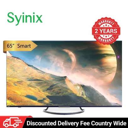 Syinix 65" Smart Android Frameless 4k UHD Tv. image 1