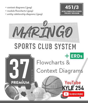 Maringo Sports Club System Flowcharts & Other Diagrams image 1