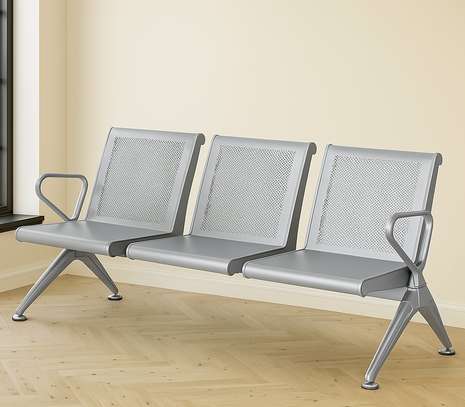 Office Bench: Non-Padded Office Waiting Chair image 1