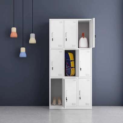 Metal Locker Cabinet with 9 Doors – Steel Wardrobe image 3