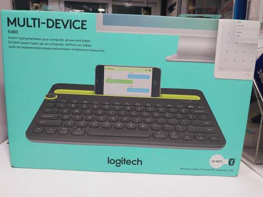 Logitech K480 Multi-Device Bluetooth Wireless Keyboard Black image 1