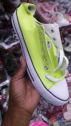 Green fashion designer converse All star shoes image 1
