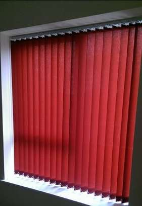 MAROON VERTICAL OFFICE BLINDS image 1