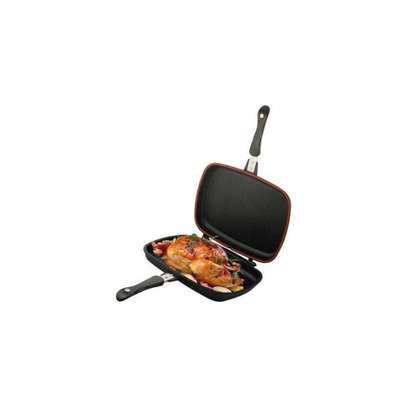 36cm Black Double Sided Grill,Cook, Handy image 1