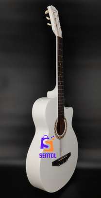 Cowboy Pearl White Concert Size 37 Inch Acoustic Guitar image 1