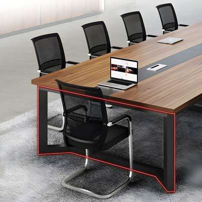 12-Seat Modern Conference Table – Metal Leg Frame image 6