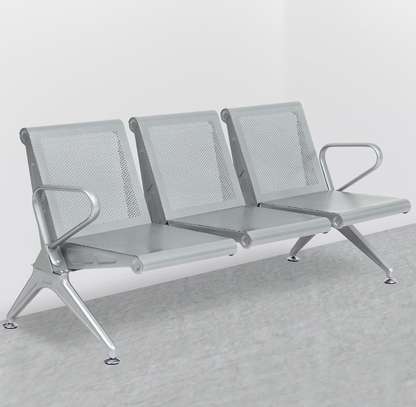 Office Bench: Non Padded Reception Waiting Bench image 4