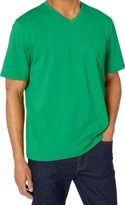 Green V-Neck T-shirts image 2