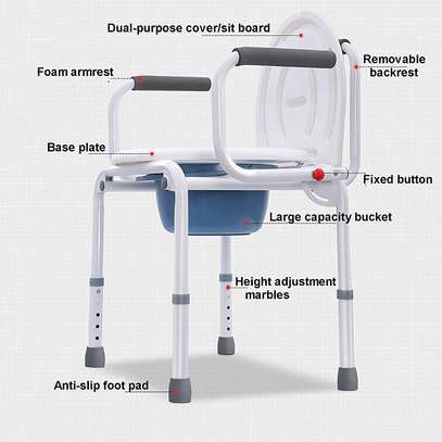 STRONG ADULT POTTY COMMODE CHAIR  FOLDABLE KENYA image 10