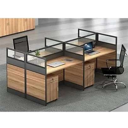 Office Workstations: Mdf Made Workstation For Four Use image 1