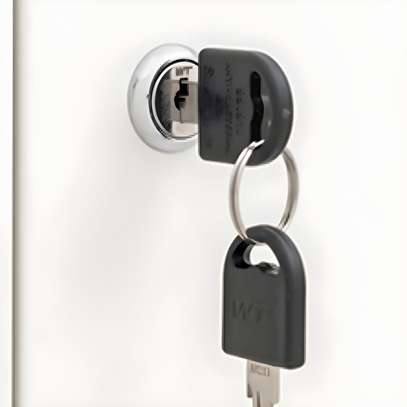 White Steel Vertical Filing Cabinet image 2