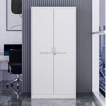 White Vertical Steel Filing Cabinet image 3