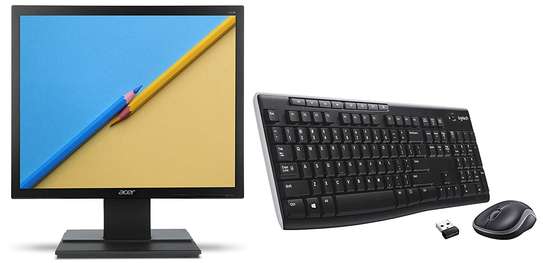 17 inch monitor Acer(square) with keyboard and mouse. image 1