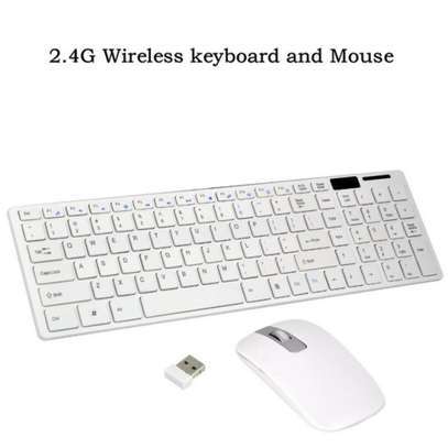 Wireless Keyboard And Mouse Combo, White Wireless Keyboard image 1