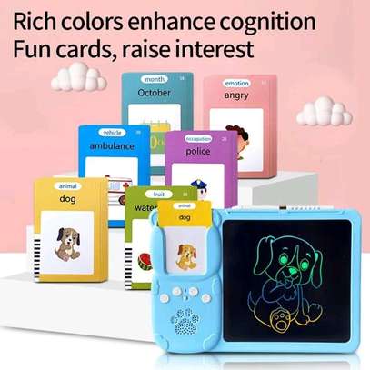 2in1 talking flashcards with an LCD writing pad image 3