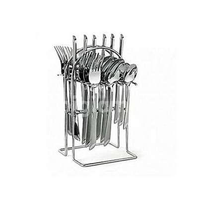 Stainless Steel 24PCs Cutlery Set With A Stand image 1