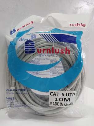 10m White Ethernet Network Lan Cable CAT6 UTP image 1