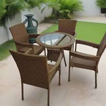 4 Piece Armrest Rattan Outdoor Chairs image 6