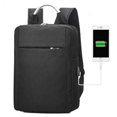 Fashion Laptop Bag USB Black Antitheft Bag image 2