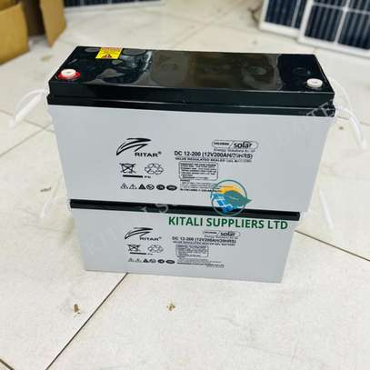 RITA 200ah/20hr 2Pcs solar deep cycle gel battery image 1
