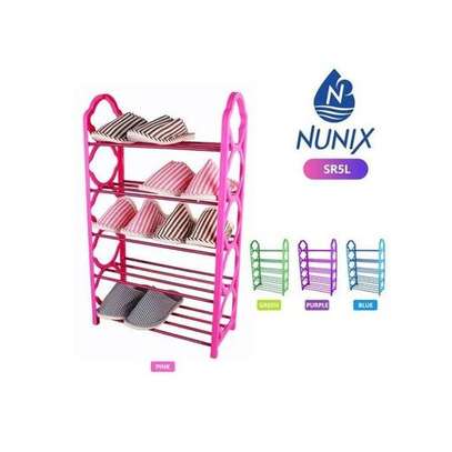 Nunix 5Tier Plastic Shoe Rack Organizer image 1