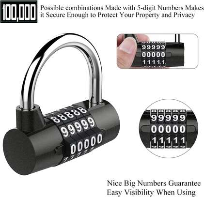 5 Digit Combination Lock, Re-settable image 4
