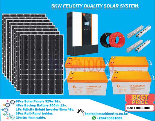 5KW FELICITY QUALITY SOLAR SYSTEM. image 1