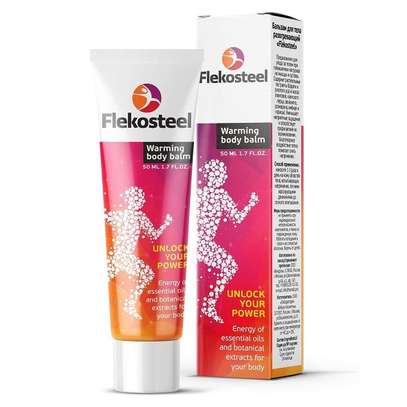 Flekosteel-warming body gel for joints muscles image 3