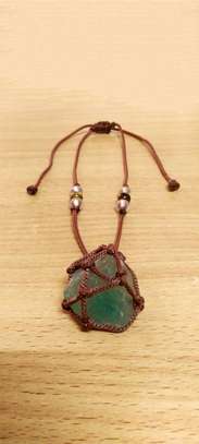 Natural Green Fluorite Crystal~Pendants~Necklaces~Meditation image 1