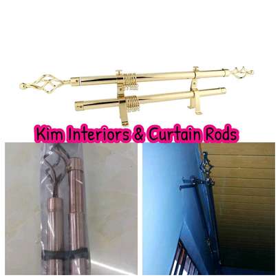 Long lasting adjustable curtain rods image 1