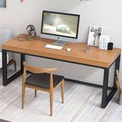 Rectangular Metal Framed Computer Working Desk image 6