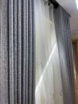 Grey heavy curtains image 1