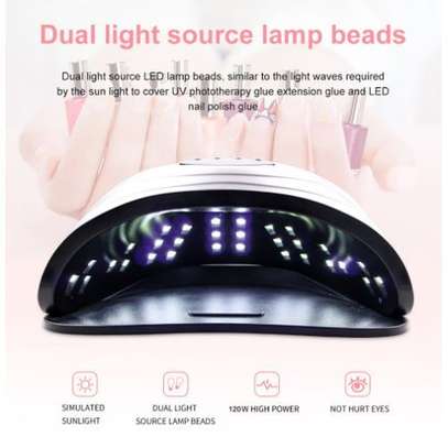 120W UV LED Nail Lamp Gel Nail Dryer,With 4 Timer Setting Portable Nail Curing Light For Gels Polishes image 3