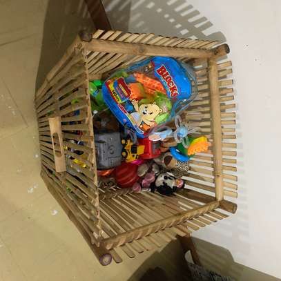 Bamboo Multipurpose Laundry Basket Toy Basket Large size image 5