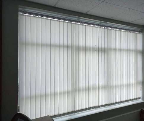 white vertical office blinds image 1