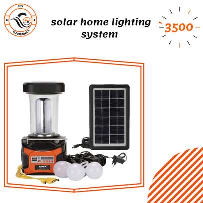 Solar Lighting System With Bluetooth /FM Radio Camping Light image 1