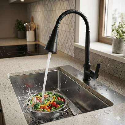 Matte Black Kitchen tap flexible Sprayer image 6