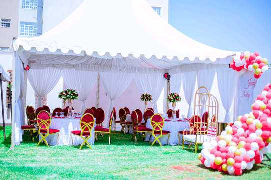 Shimmer walls,tents,tables ,chairs and general decorations image 1